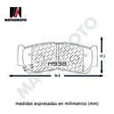 M938 Pastillas de Freno Semi Metalica Trasera Maxus T60