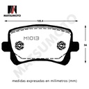 M1013/M859 - Pastillas de Freno Semi-metálica Trasera Volkswagen 5N0698451