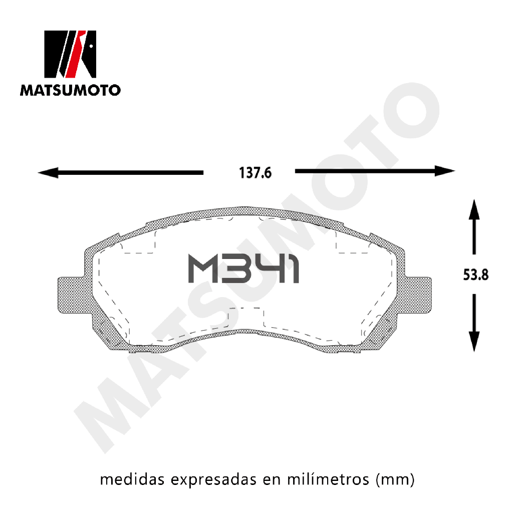 M341 Pastillas de Freno Ceramica Delantera Subaru