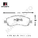 M341 Pastillas de Freno Ceramica Delantera Subaru