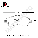 M341 Pastillas de Freno Semi Metalica Delantera Subaru
