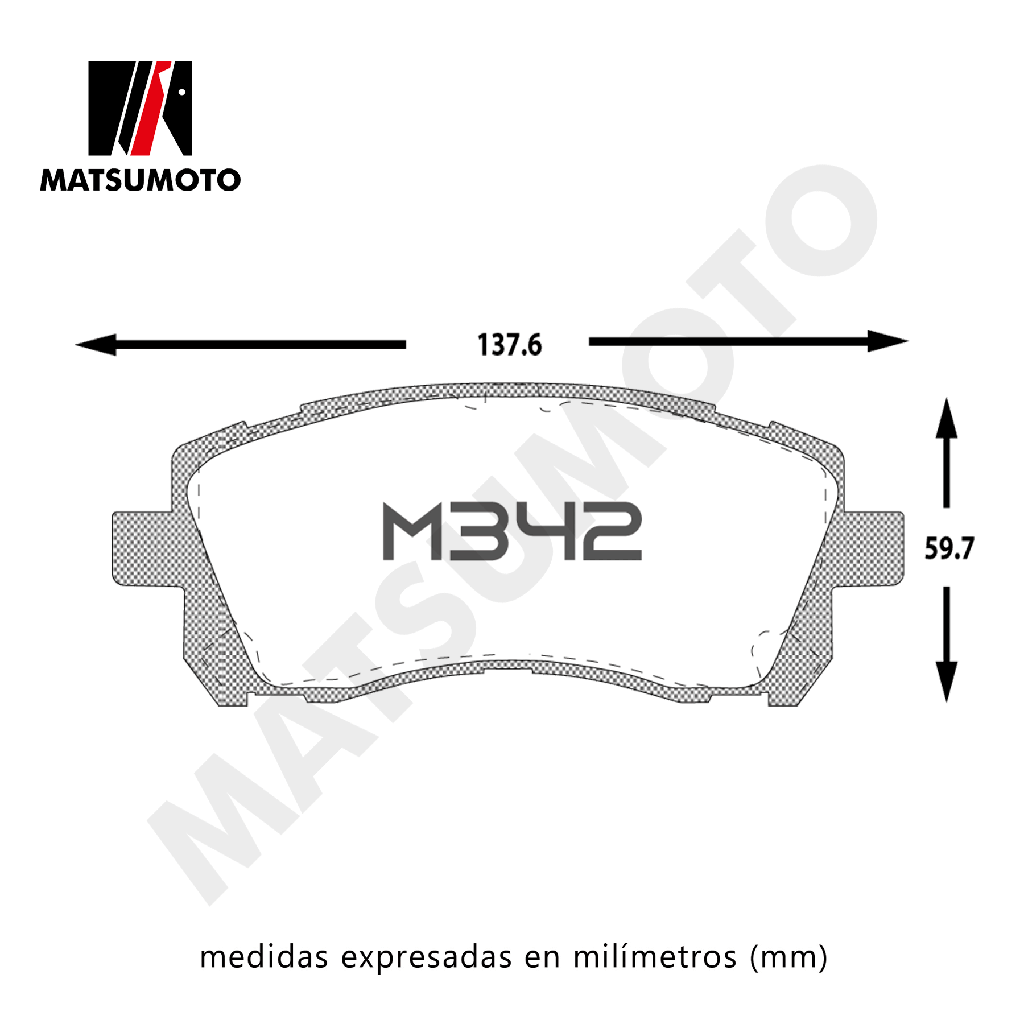 M342 Pastillas de Freno Ceramica Delantera Subaru