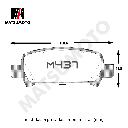 M437 Pastillas de Freno Ceramica Trasera Subaru