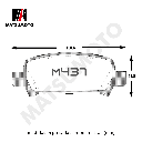 M437 Pastillas de Freno Semi Metalica Trasera Subaru