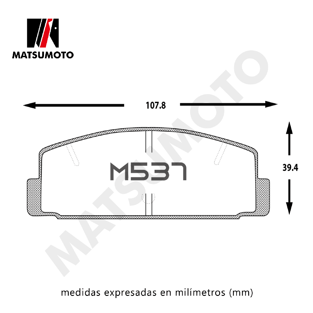 M537 Pastillas de Freno Semi Metalica Trasera Mazda 6 (2006-2013)