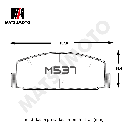 M537 Pastillas de Freno Semi Metalica Trasera Mazda 6 (2006-2013)