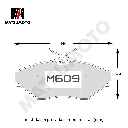 M609 Pastillas de Freno Semi Metalica Delantera Mahindra Scorpio