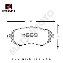 M669 Pastillas de Freno Semi Metalica Delantera Subaru Forester / Impreza /Outback / XV