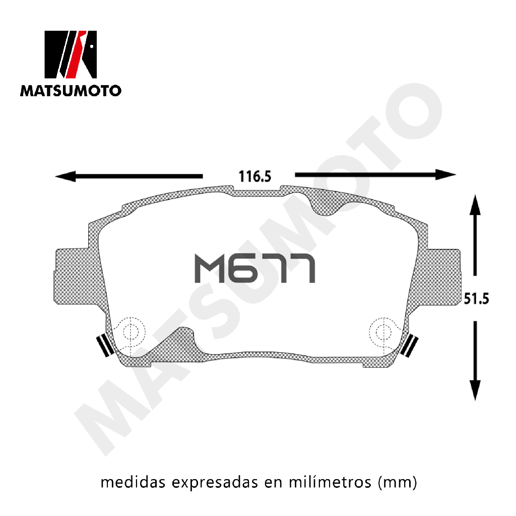 M677 Pastillas de Freno Semi Metalica Delantera Great Wall M4 / Florid (2013-2020)