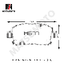 M677 Pastillas de Freno Semi Metalica Delantera Great Wall M4 / Florid (2013-2020)