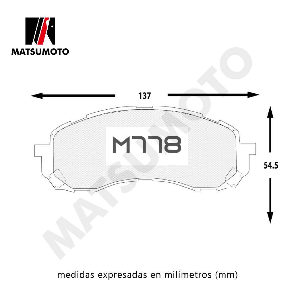 M778 Pastillas de Freno Ceramica Delantera Subaru