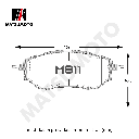 M811 Pastillas de Freno Ceramica Delantera Subaru Legacy / Forester / Outback / Tribeca