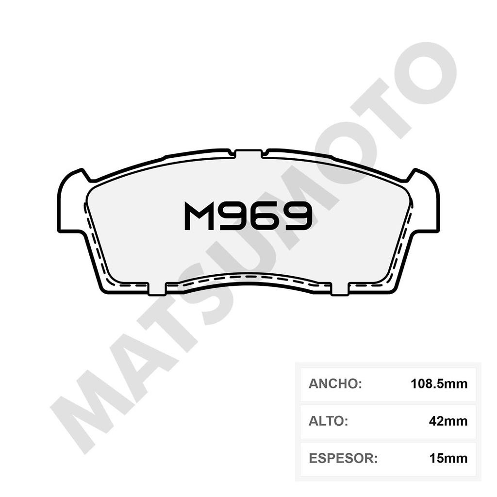 M969 Pastillas de Freno Ceramica Delantera Suzuki Alto