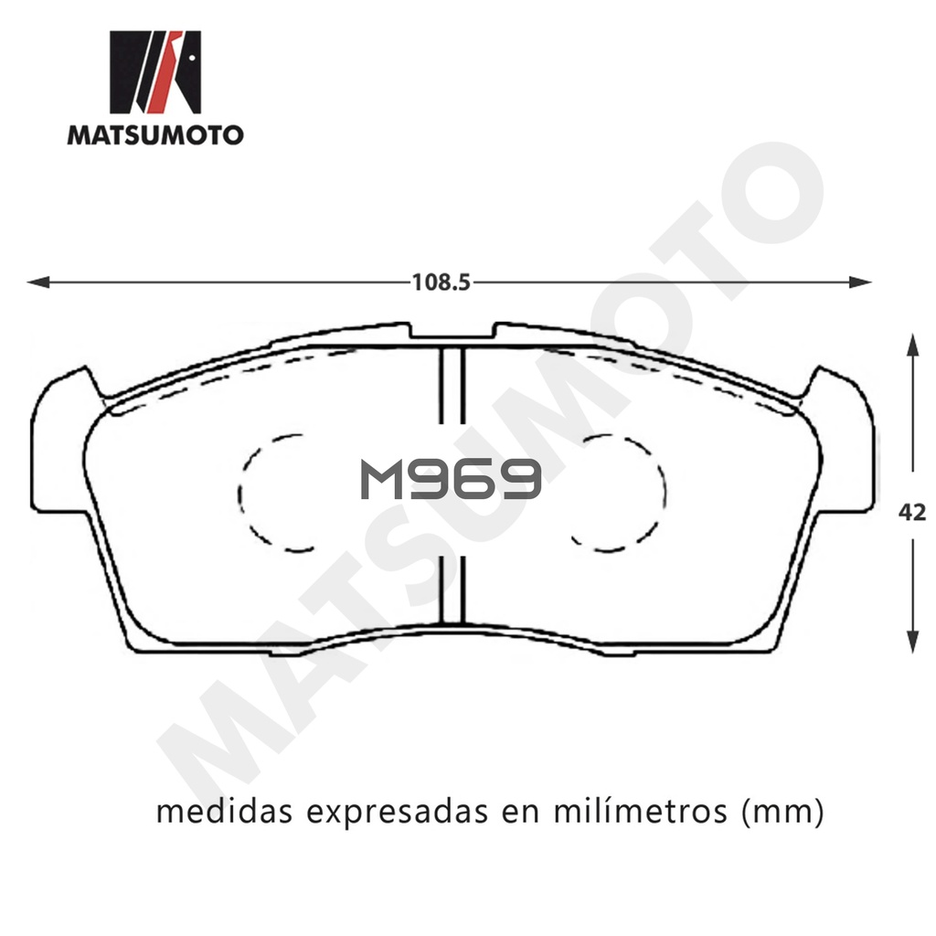 M969 Pastillas de Freno Semi Metalica Delantera Suzuki Alto