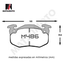 M486 /M57 / M63 - Pastillas de Freno Semi-metálica 7711130071