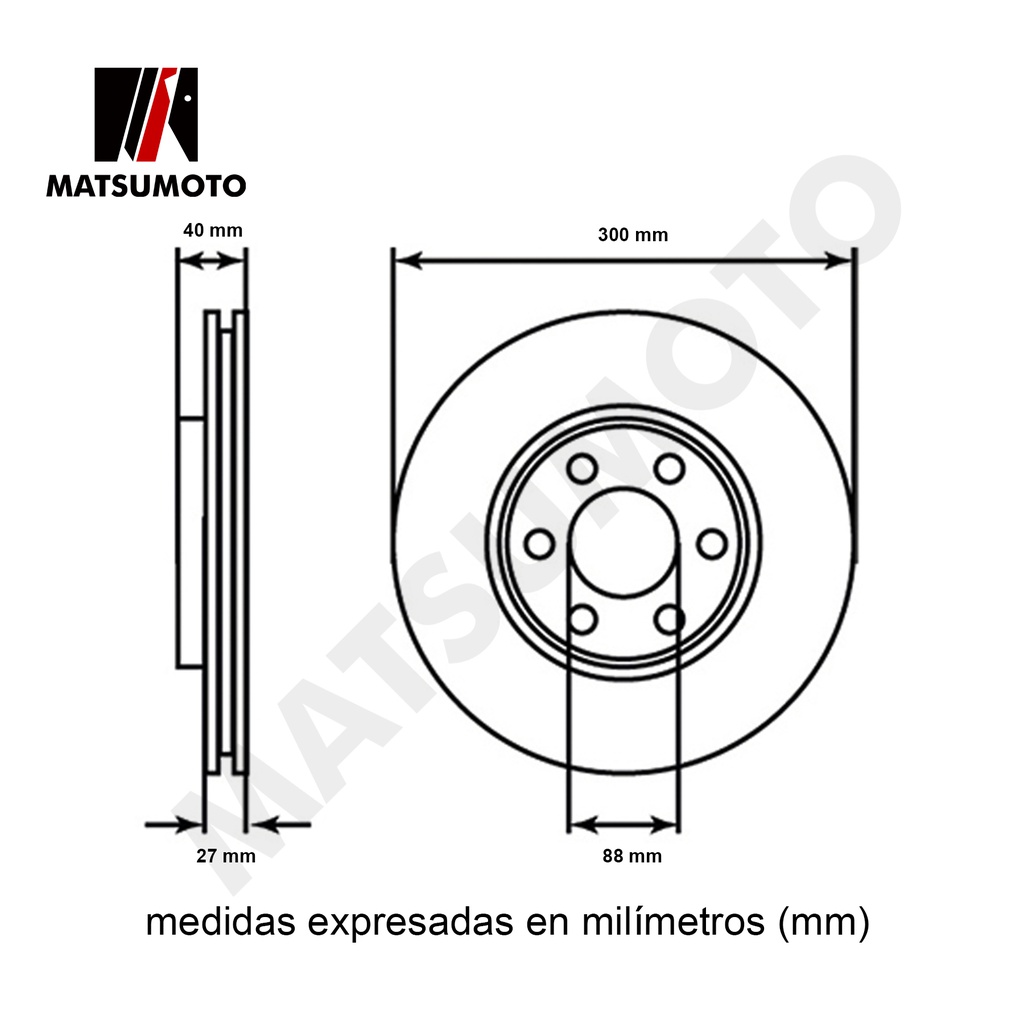 8980062580 DISCO FRENO DELANTERO D-MAX 2.4 D-MAX 2.5 D-MAX 3.0