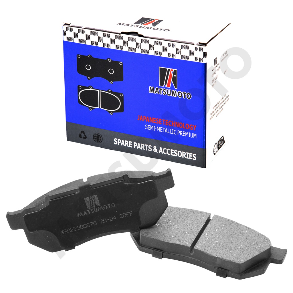 M165 Pastillas de Freno Semi-metálica Delanteras Honda Accord / Civic (1983-2000)