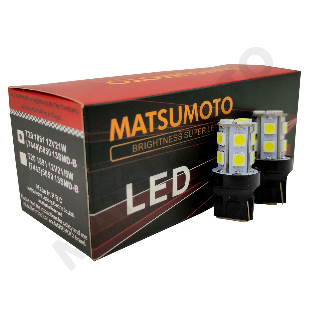 Ampolletas LED T20 (W21/5W) 2 Contactos