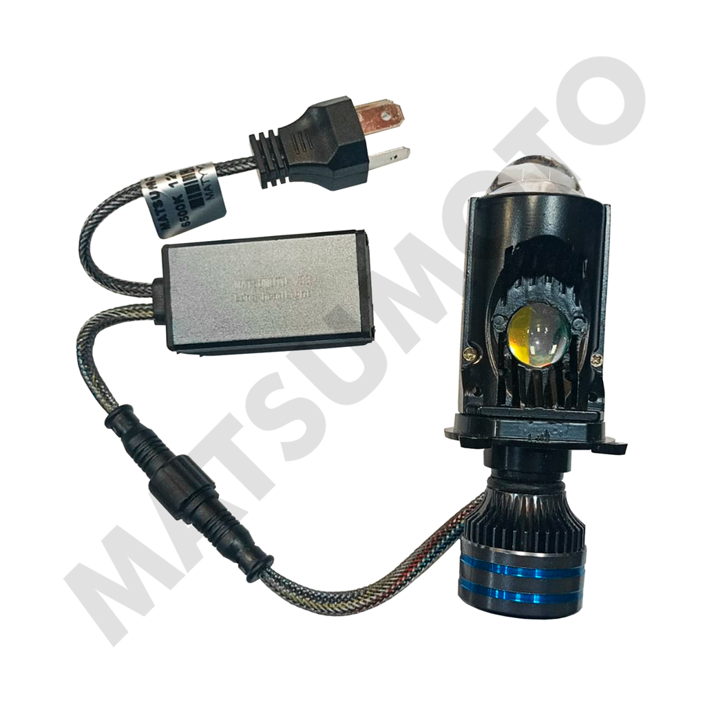 Set de Ampolletas LED V33 H4 6500lm Foco lupa