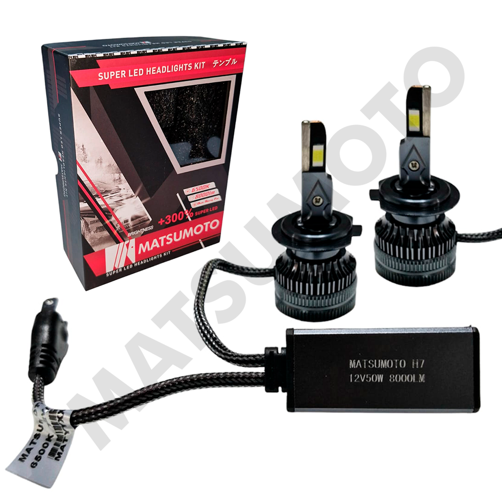 Set de Ampolletas LED L18 H7 8000lm