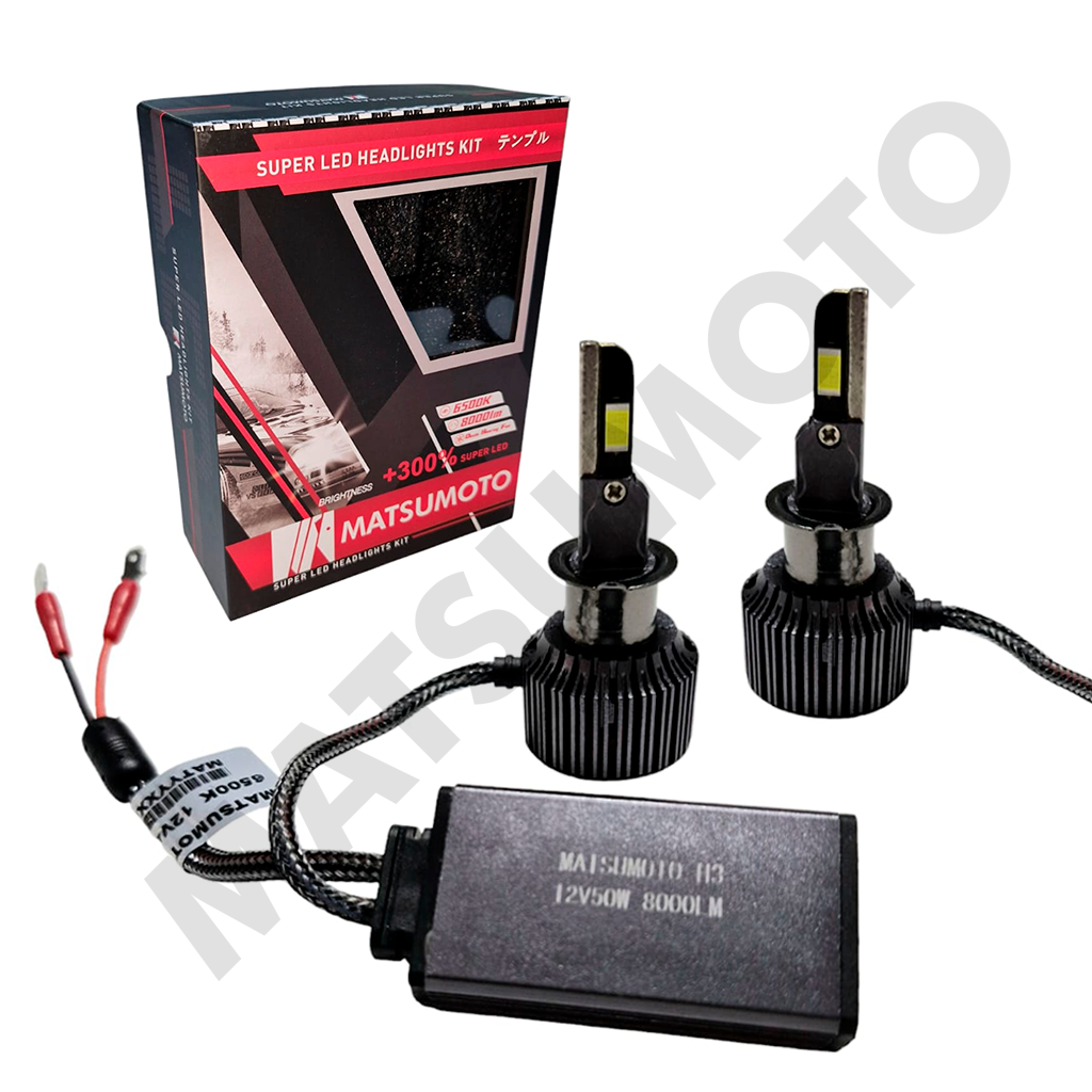 Set de Ampolletas LED L18 H3 8000lm