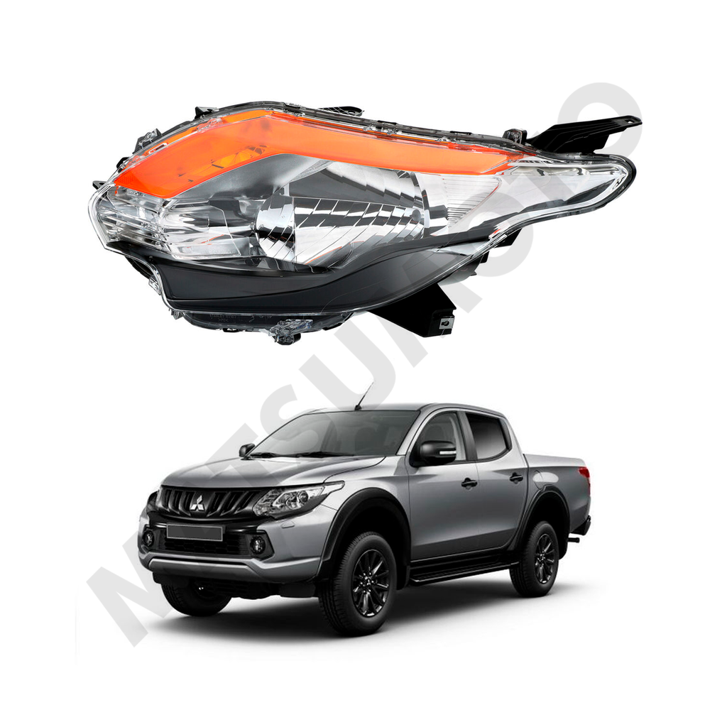 Óptico Izquierdo Mitsubishi L200 (2016-2018) Fondo negro