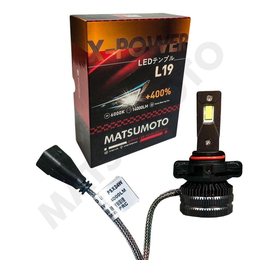 Set de Ampolletas LED L19 PSX24W 14000lm