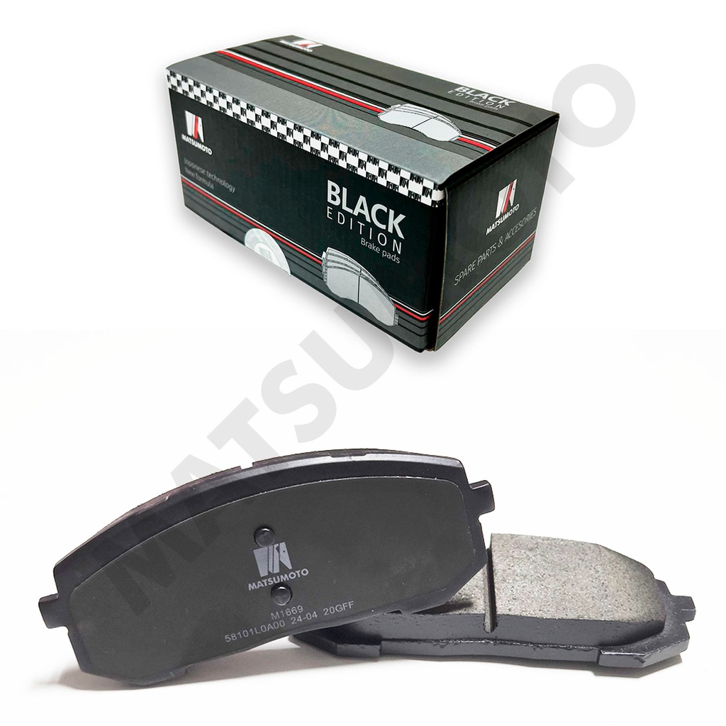 M1669 Pastillas de Freno Low Metal Black Edition delantera para Hyundai Kia