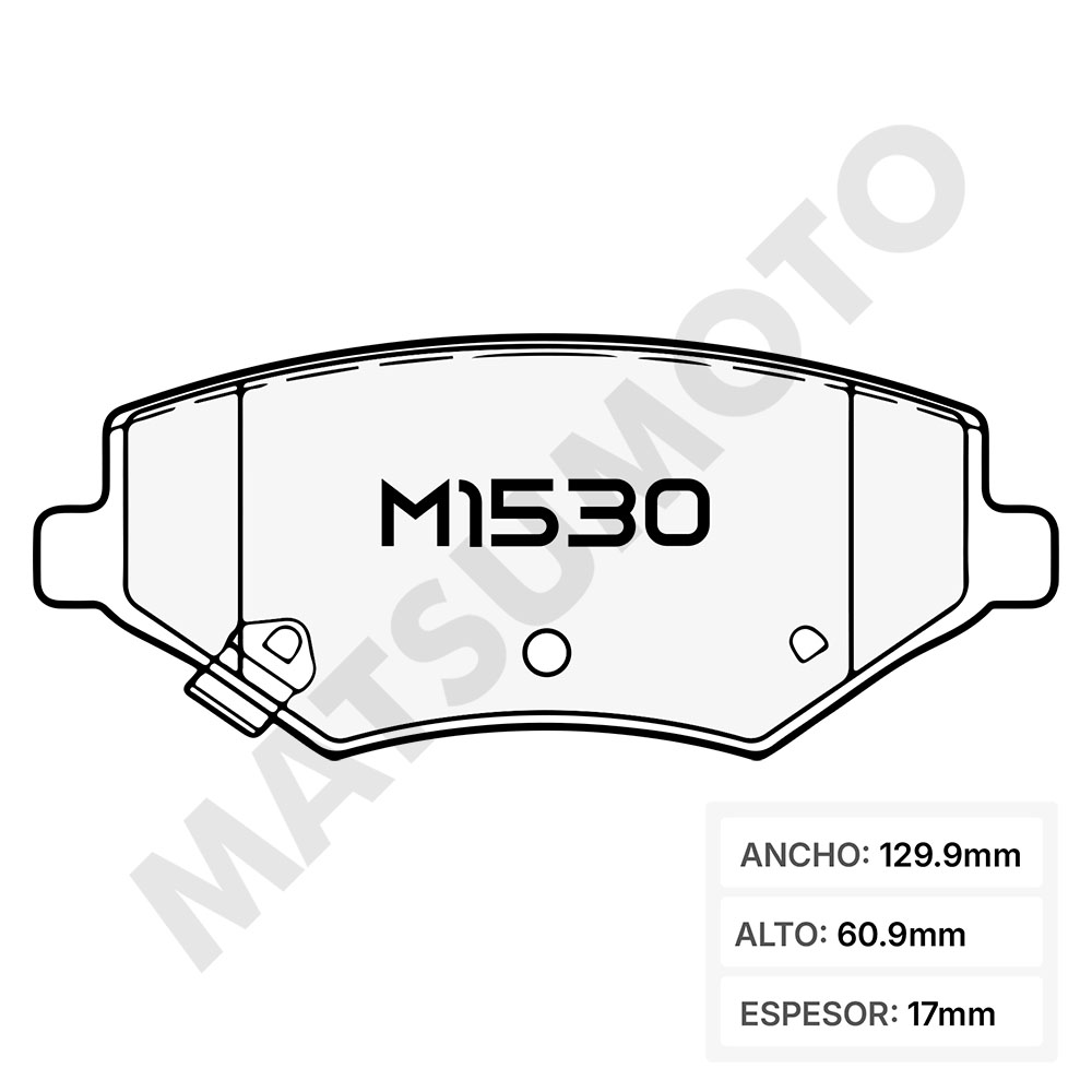 M1530 Pastillas de freno low metal delanteras para chevrolet