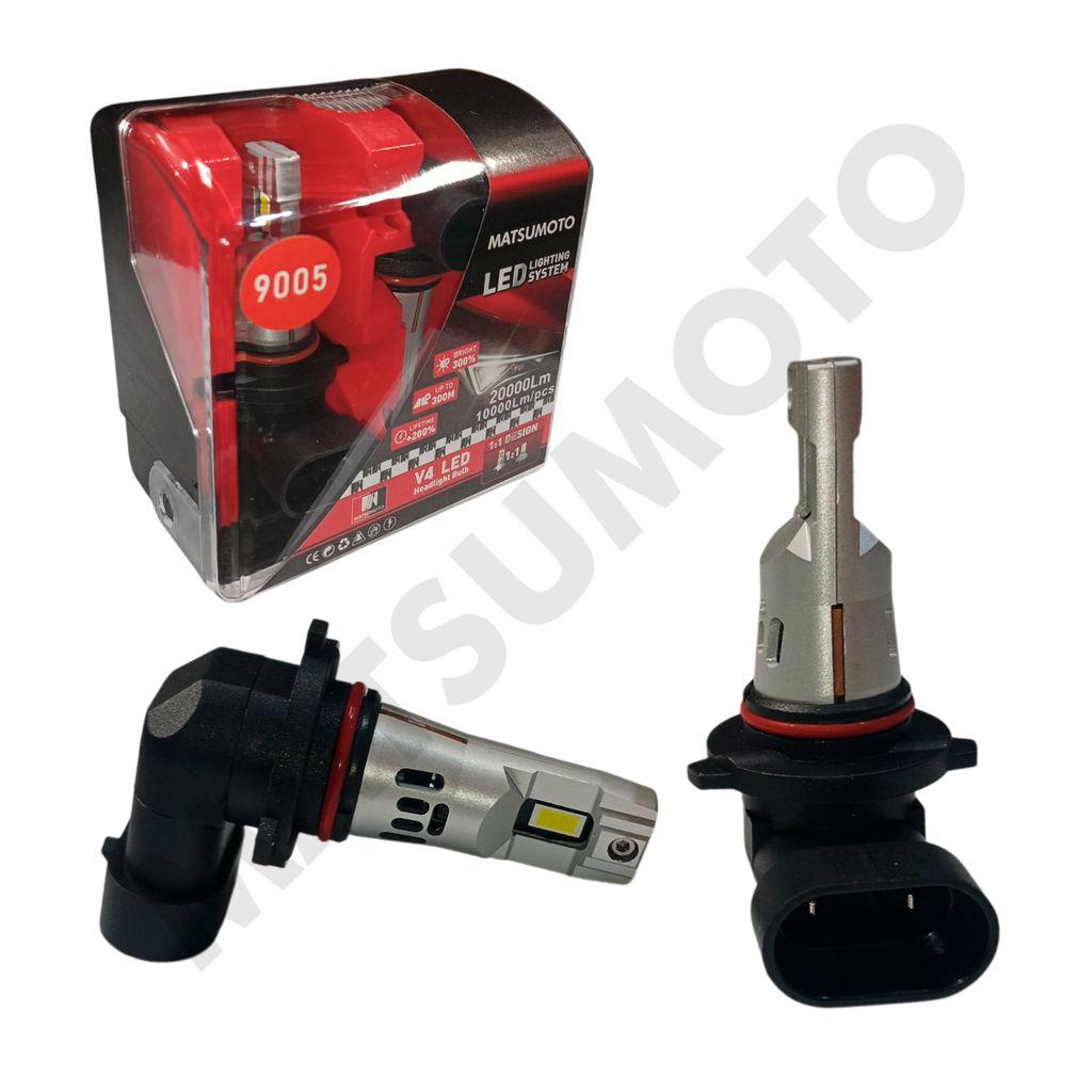 Set de Ampolletas LED V4 9005 10000lm (HB3)