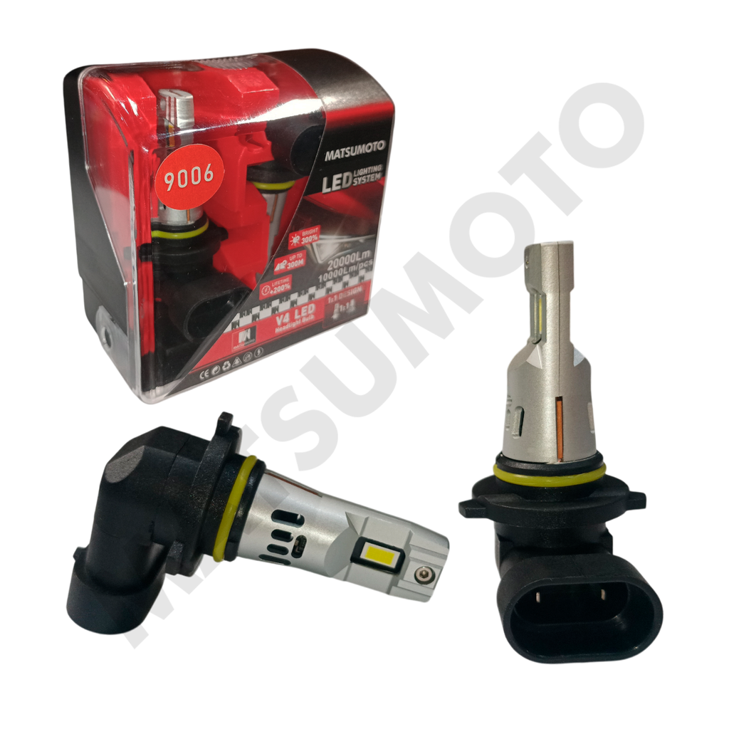 Set de Ampolletas LED V4 9006 10000lm (HB4)