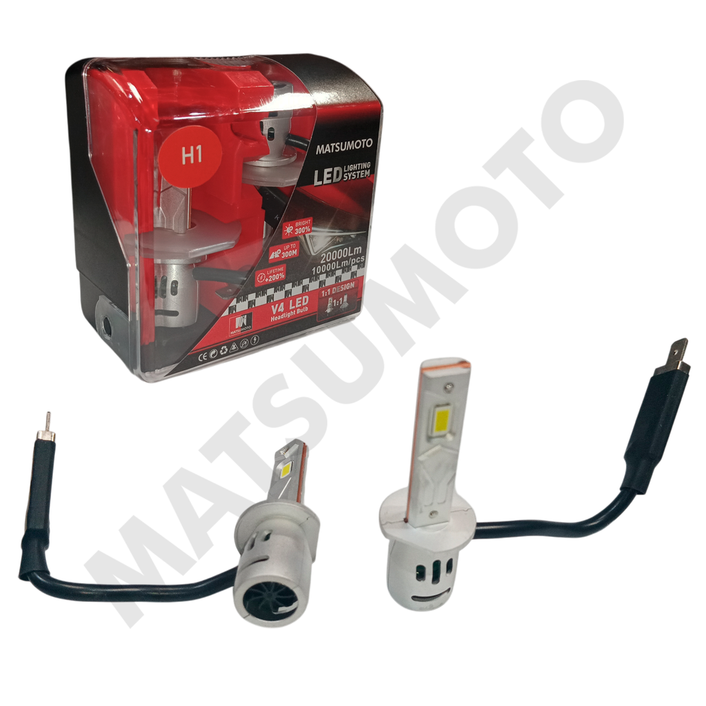 Set de Ampolletas LED V4 H1 10000lm