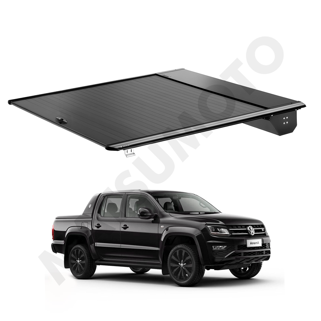 Cubierta cubre pick up retractil para VW Amarok (2010 - 2024) / Sistema Manual de Aluminio High Performance con Cerradura antirrobo