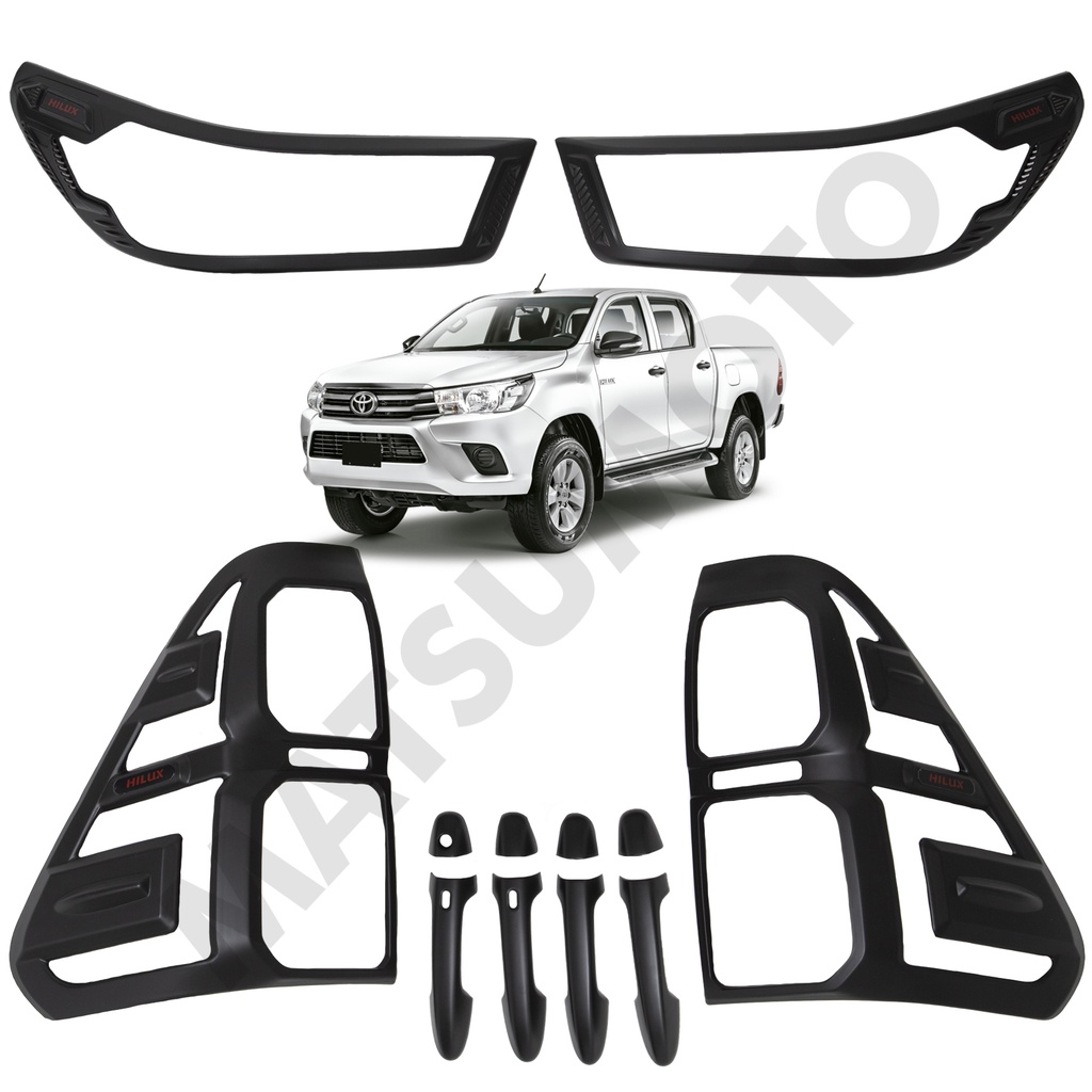 Kit Decorativo Exterior Black Edition para Toyota Hilux Revo / Rocco (2016 - 2020)