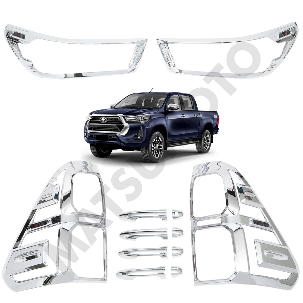 Kit Decorativo Exterior Cromo para Toyota Hilux Revo / Rocco (2016 - 2020)