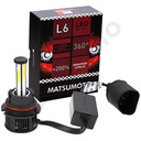 Set de Ampolletas LED L6 9007 6000lm (HB5) 360 Grados