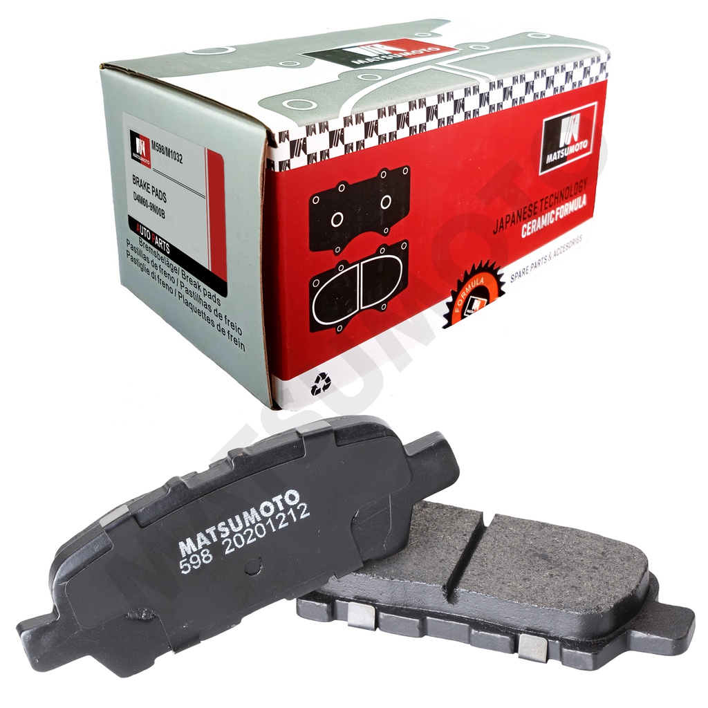M598/M1032 Pastillas de Freno Cerámica Traseras Nissan / Renault / Suzuki / Samsung