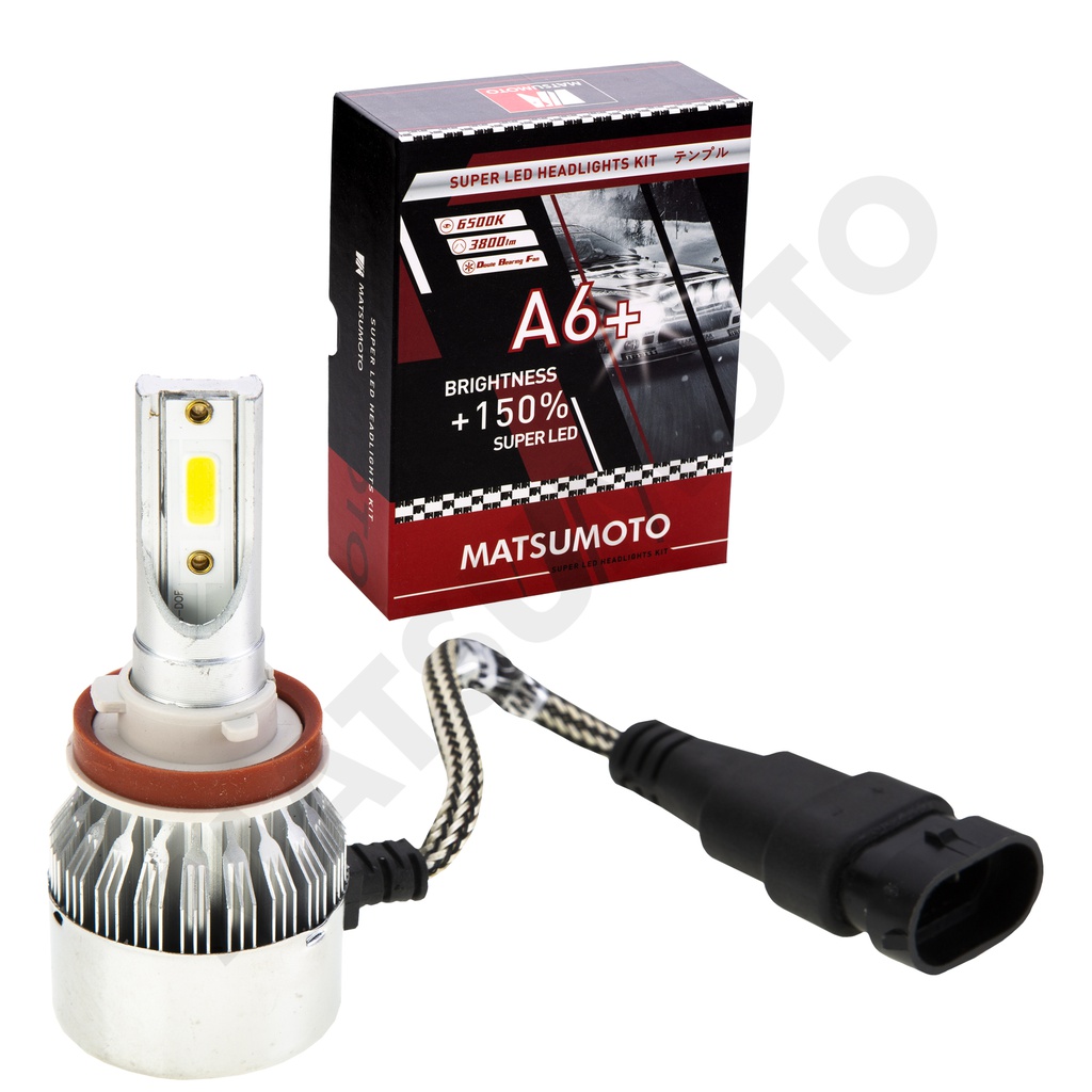 Set de Ampolletas LED A6+ H11 3800lm (H8/H9)