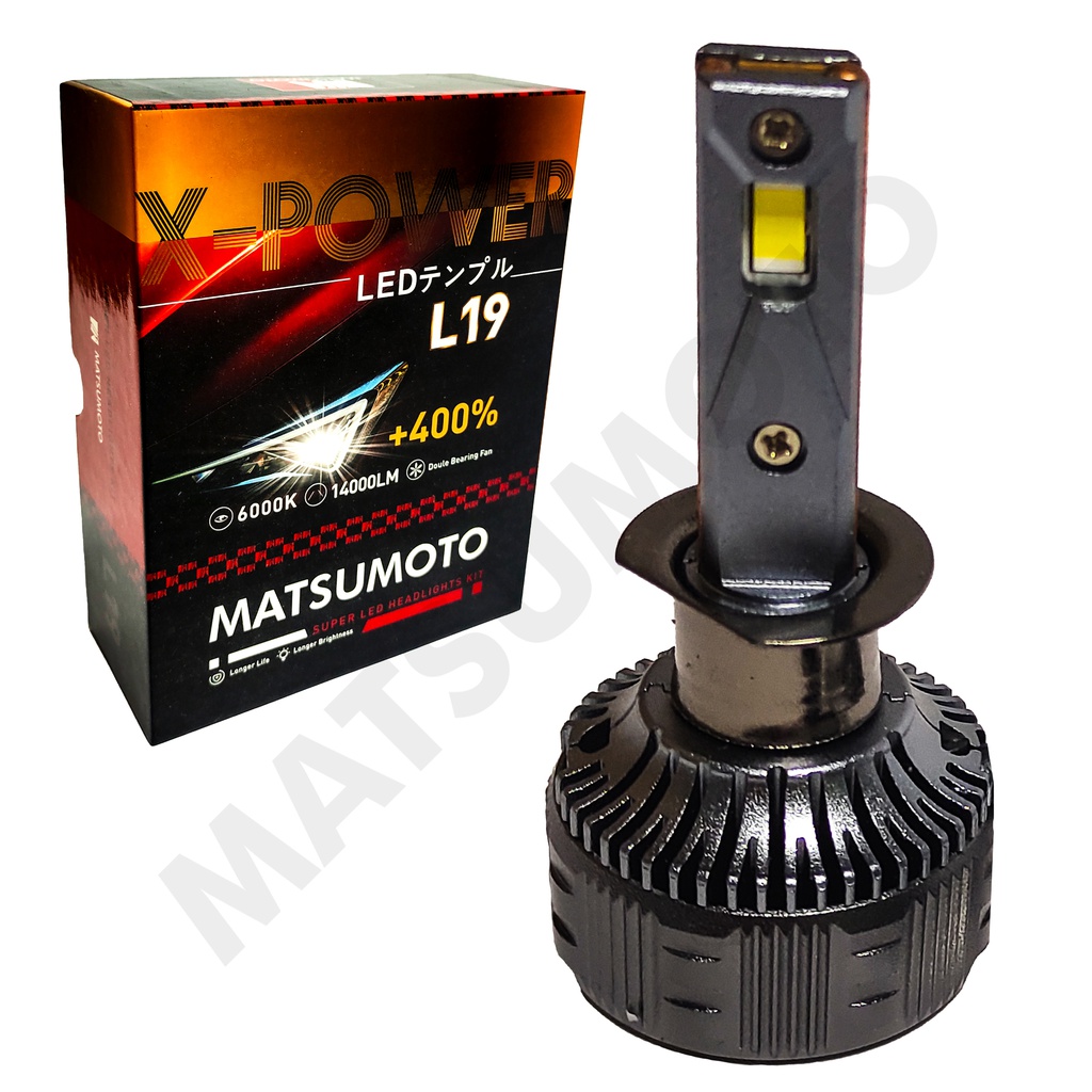 Set de Ampolletas LED L19 H1 14000lm