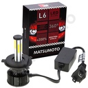 Set de Ampolletas LED L6 H4 6000lm 360 Grados