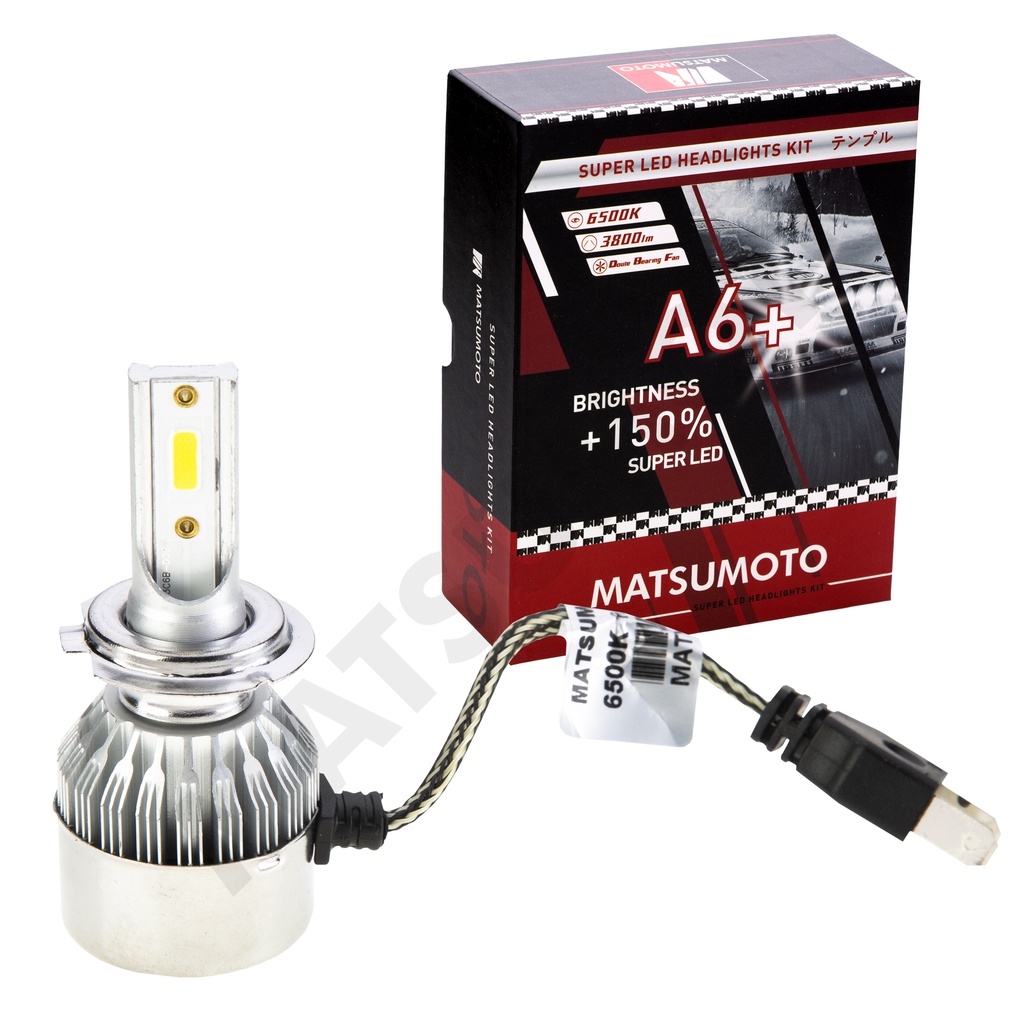 Set de Ampolletas LED A6+ H7 3800lm (H7/H18) 24v