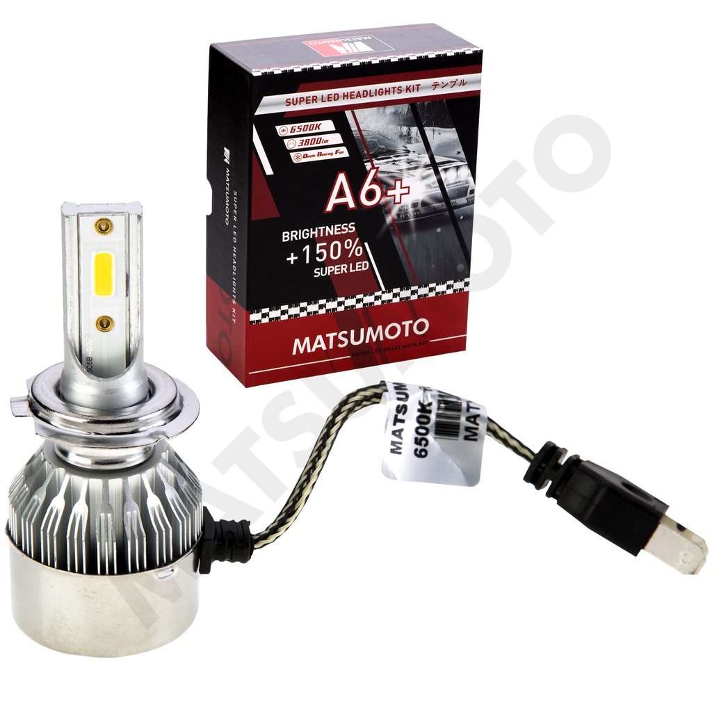 Set de Ampolletas LED A6+ H7 3800lm (H7/H18)