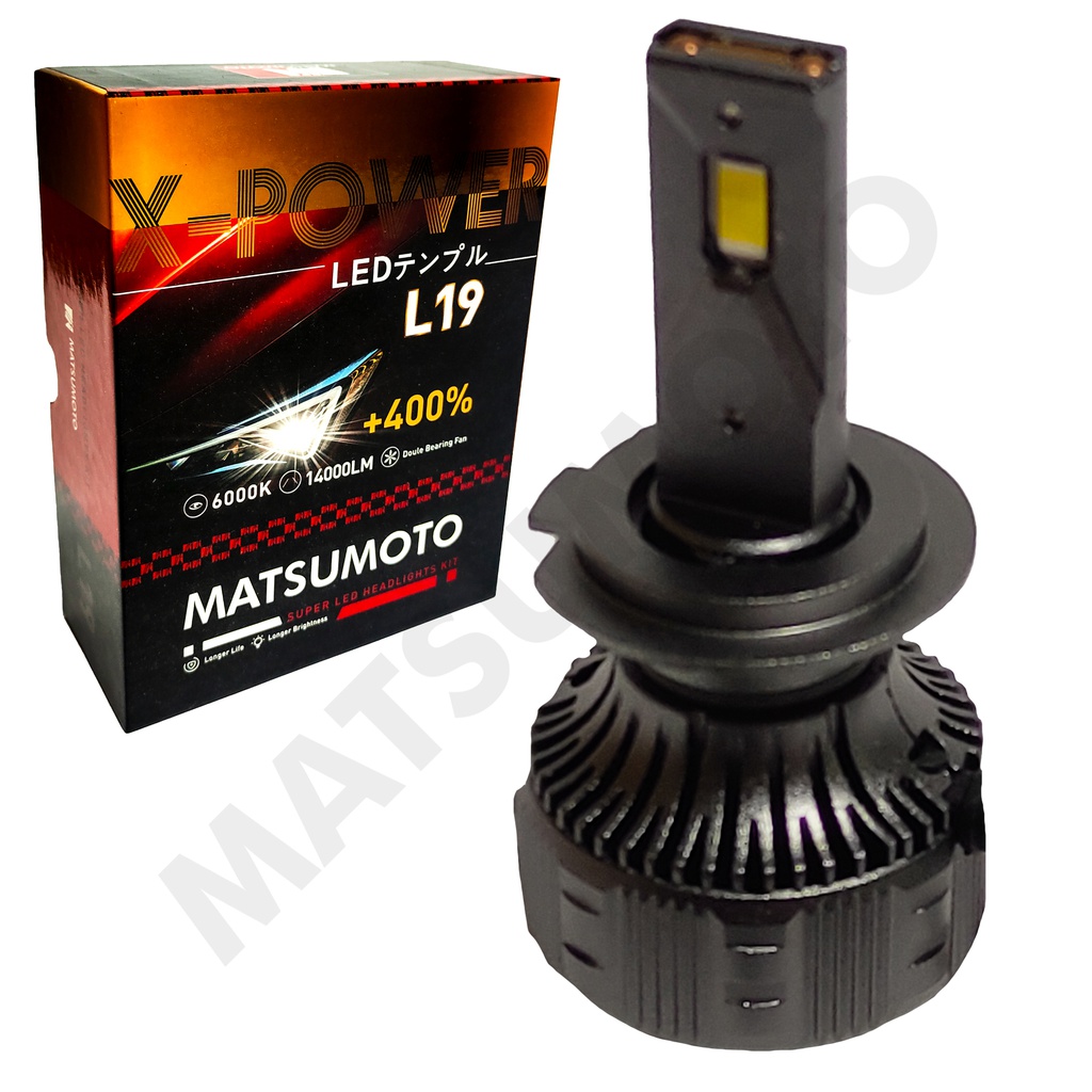 Set de Ampolletas LED L19 H7 14000lm