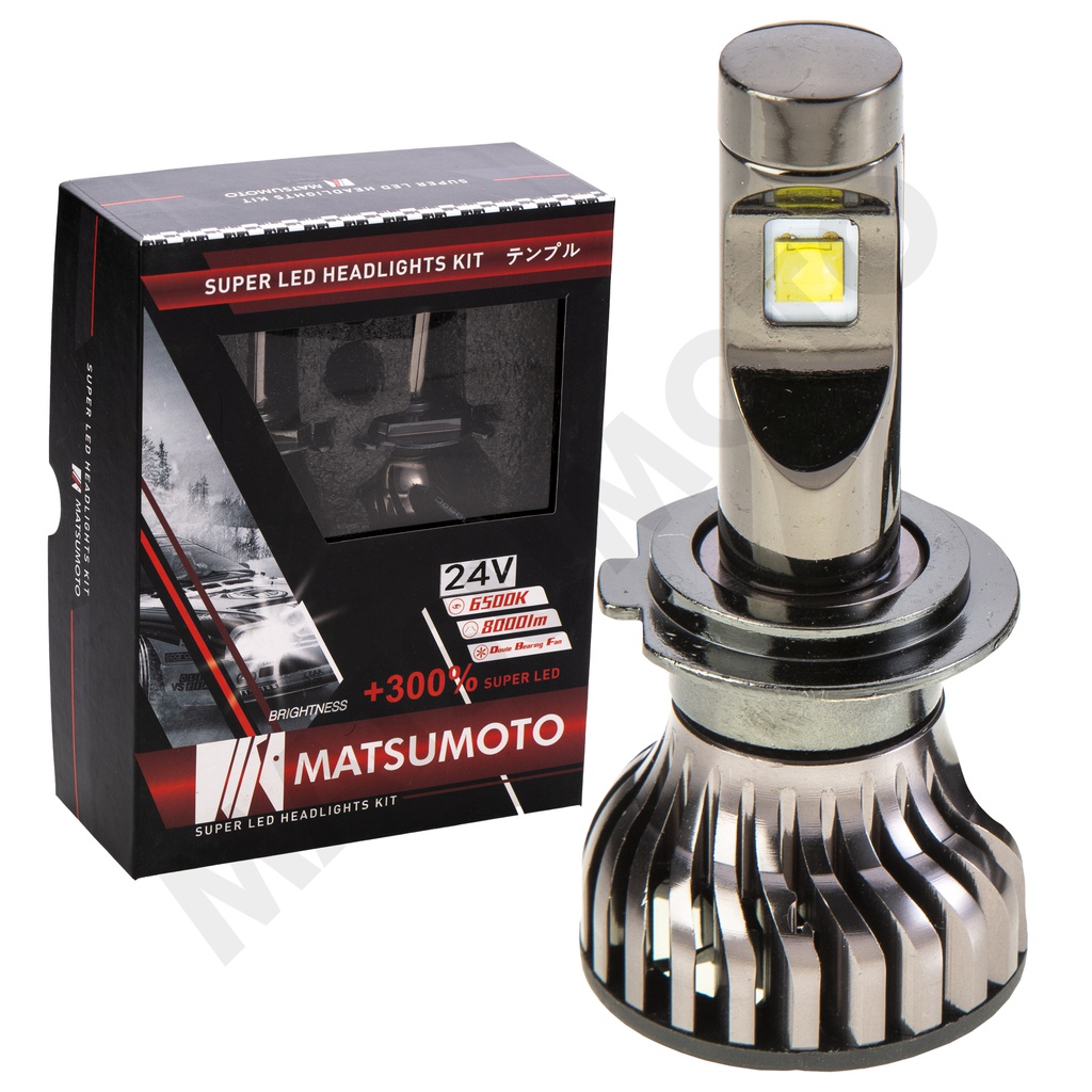 Set de Ampolletas LED L22 H7 8000lm 24v
