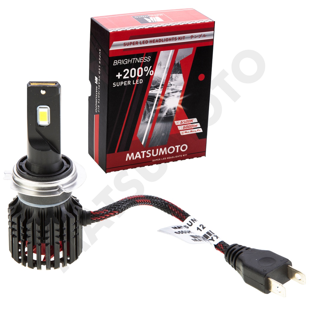 Set de Ampolletas LED L24 H7 6000lm (H7/H18)