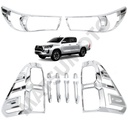 Kit Decorativo Exterior Cromo para Toyota Hilux Revo (2016-2020)