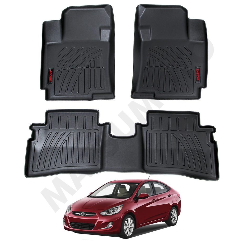 Set Pisos Rigidos Tipo Bandeja Hyundai Accent (2011-2022)