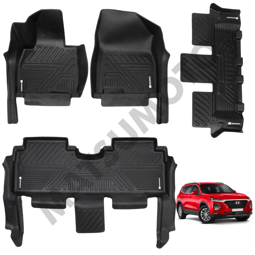 Set de Pisos Calce Perfecto Hyundai Santa Fe (2019-2022) 3 filas de asientos