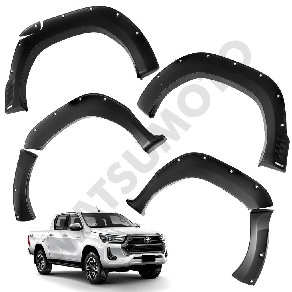 Kit Extensiones De Tapa Barro Tipo TRD Toyota Hilux Rocco (2019-2021)