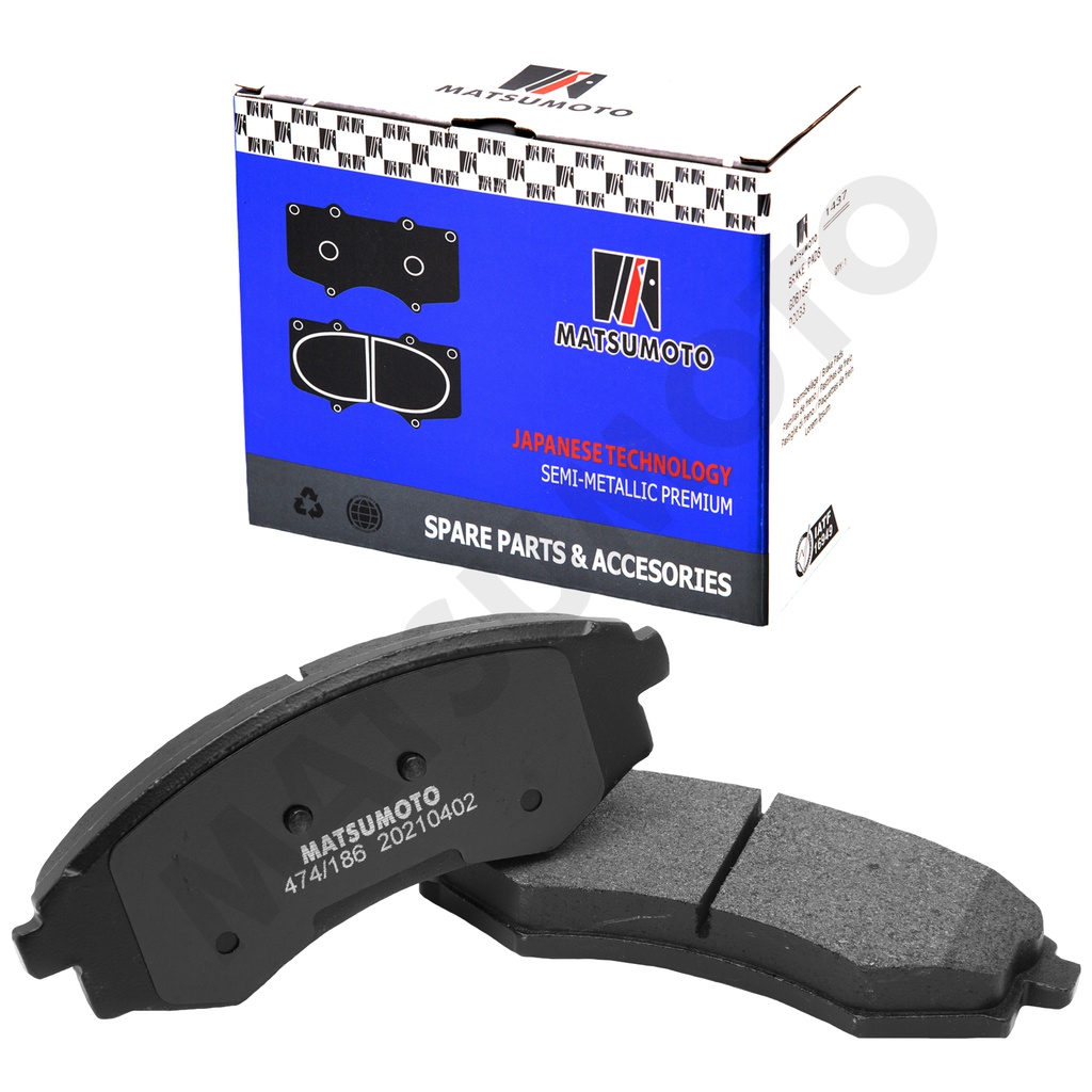 M474/M186 Pastillas de Freno Semi-metálica Delanteras Hyundai / Kia / Nissan / SsangYong